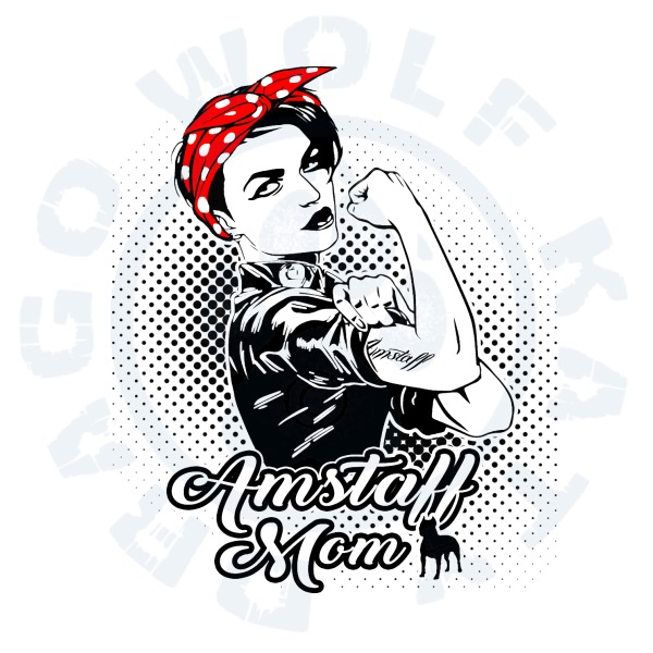 Oblečení s motivem Amstaff mom 2018 – DragoWolfKaty
