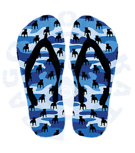 Letní žabky - Staffbull camouflage blue