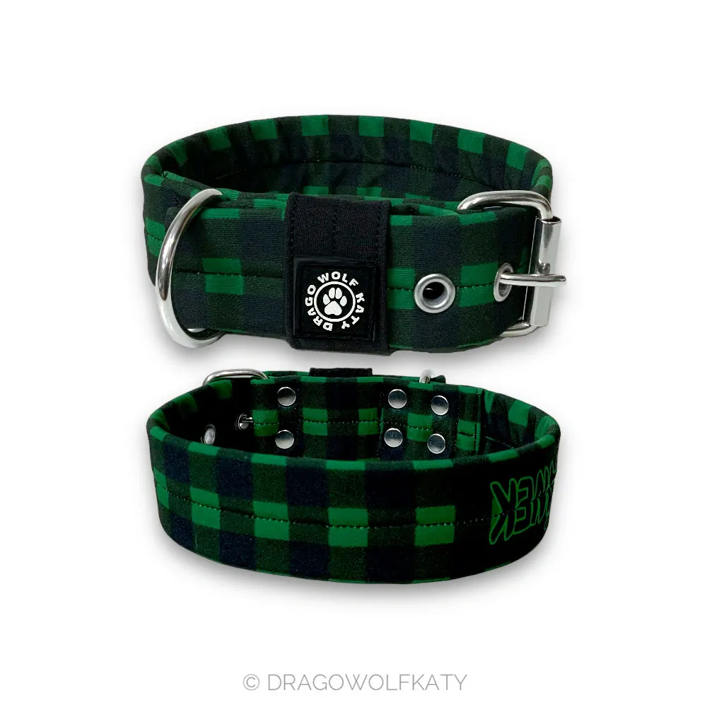 Obojek Flanel Green