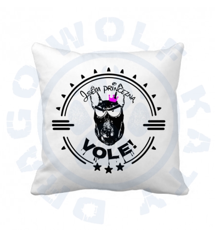 Polštář s povlakem Bullterrier princezna