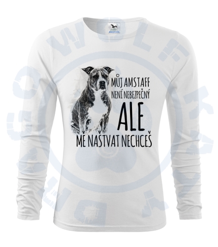 Pánské triko Fit - T Long Sleeve - Amstaff jsem nebezpečná