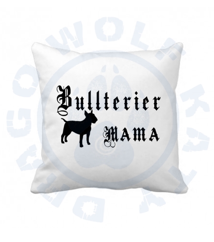 Polštář s povlakem Bullterier mama