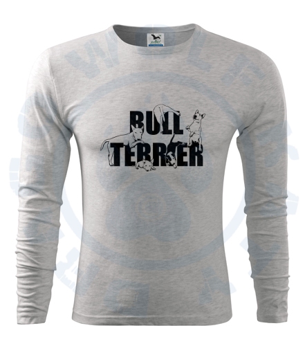Pánské triko Fit - T Long Sleeve - Bullterrier parta