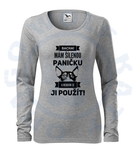 Dámské triko SLIM - Šílená panička Bulík