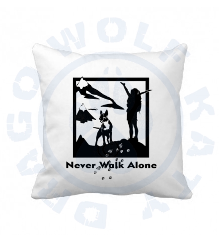 Polštář s povlakem - Never Walk Alone Bullterrier