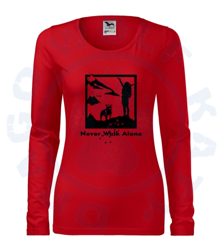 Dámské triko SLIM - Never Walk Alone Staffbull