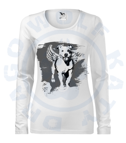 Dámské triko SLIM - Staffbull angel retro