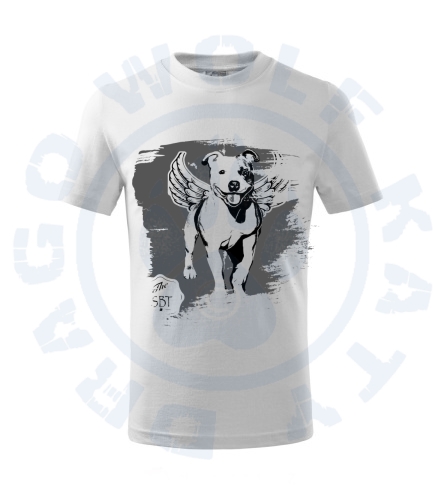 Dětské triko Basic - Staffbull angel retro