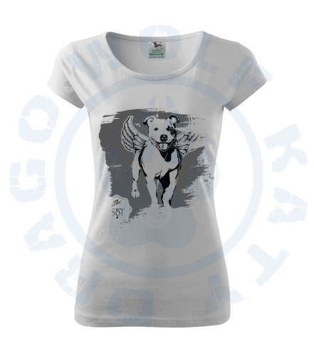 Dámské triko PURE - Staffbull angel retro