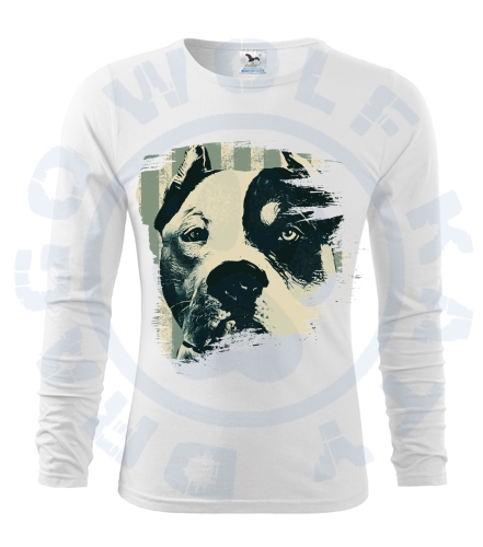 Pánské triko Fit - T Long Sleeve - American Bully retro
