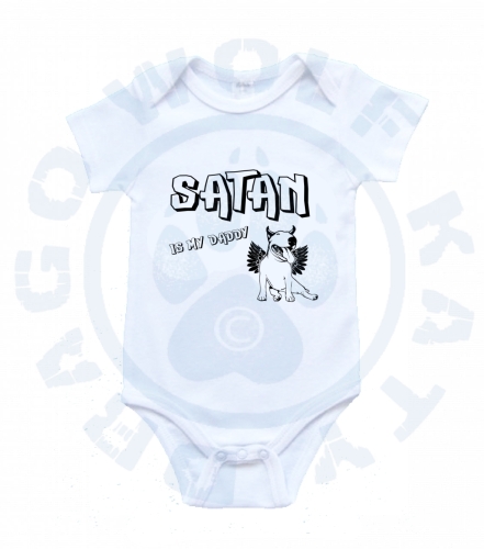 Dětské body - Satan, is my daddy BULLTERRIER