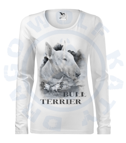 Dámské triko SLIM - Bull Terrier Alf angel 2019
