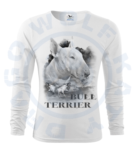 Pánské triko Fit - T Long Sleeve - Bull Terrier Alf angel 2019