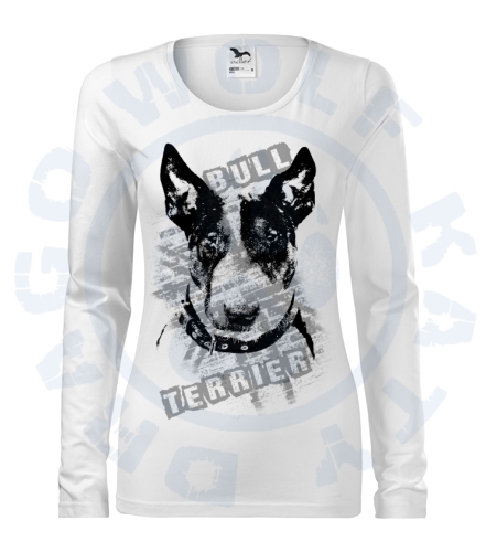 Dámské triko SLIM - Bullterrier Wall