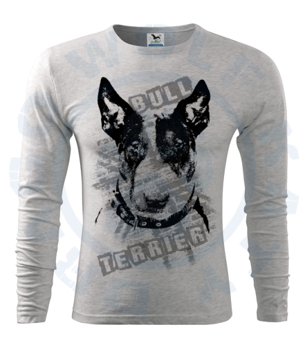 Pánské triko Fit - T Long Sleeve - Bullterrier Wall