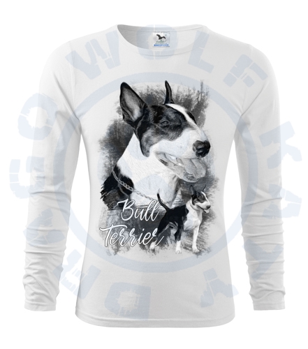 Pánské triko Fit - T Long Sleeve - Bullterrier Wolf 2019
