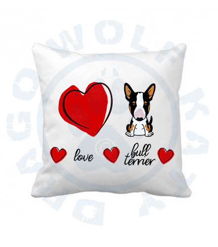 Polštář s povlakem Bullterrier Cartoon