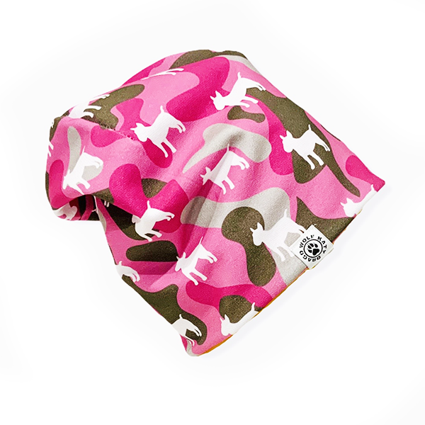 Nákrčník - Bullterrier camouflage pink