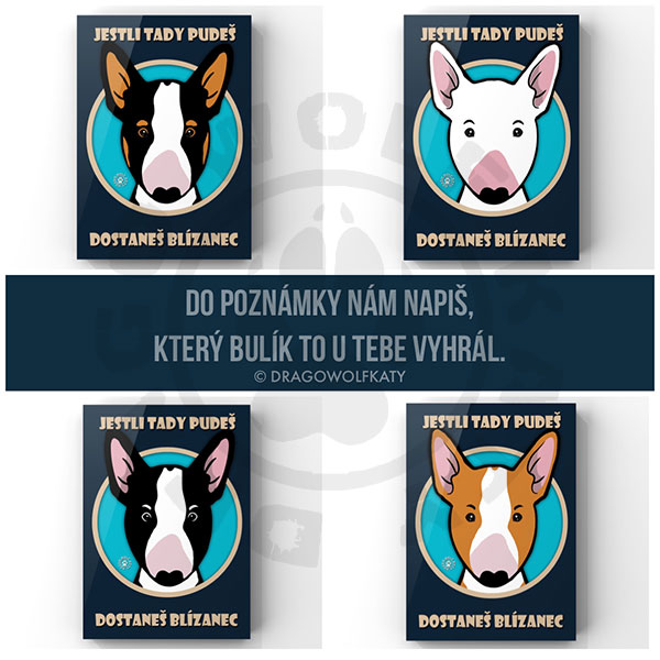 Cedulka na plot - Bulík - Jestli tady pudeš, dostaneš blízanec