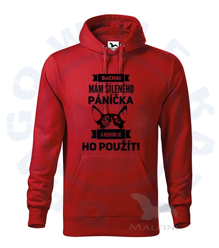 Pánská mikina Cape - Šílený páníček Bulík