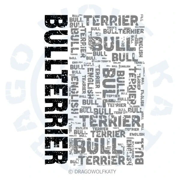 Dámské triko SLIM - Bullterrier word