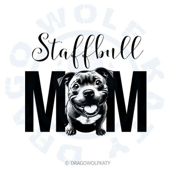 Dámské triko SLIM - Staffbull Mom Cute