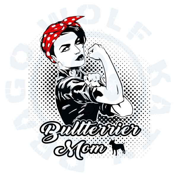 Dámské triko SLIM - Bullterrier Mom 2018