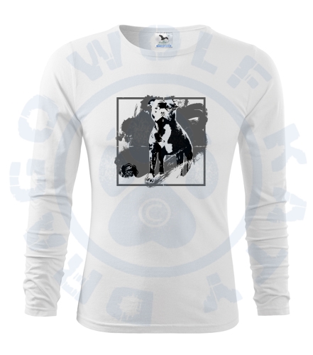 Pánské triko Fit - T Long Sleeve - Staffbull retro rámeček