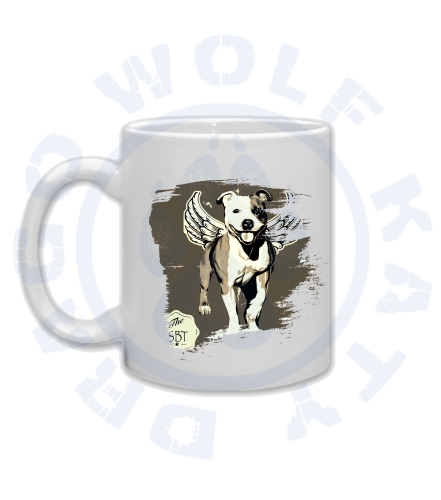 Hrnek Staffbull angel retro