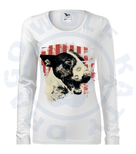 Dámské triko SLIM - Bullterrier retro