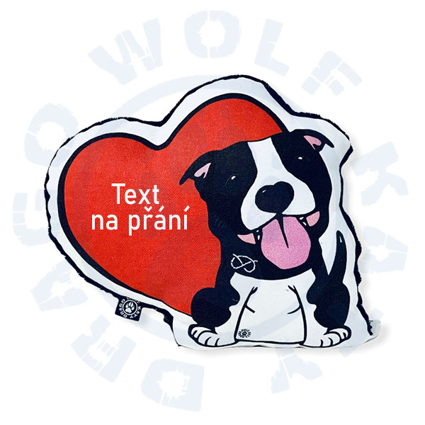 Polštář DWK - Bullčičák staffbull - Miluji Tě