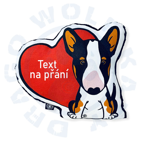 Polštář DWK - Bullčičák bullterrier - Miluji Tě