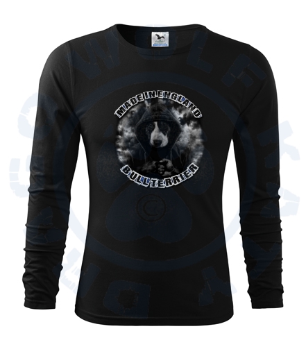 Pánské triko Fit - T Long Sleeve - Bullterrier Dark