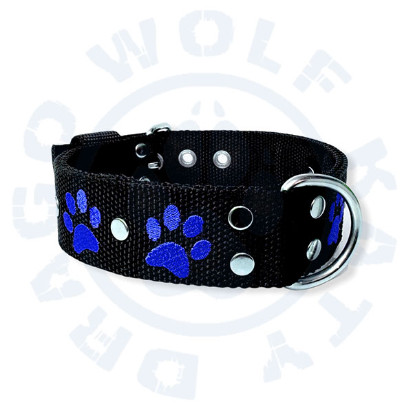 Obojek s výšivkou - Tlapky