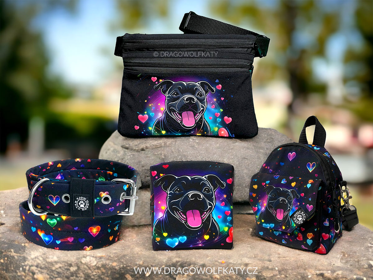 Baby/Small batoh / Pamlskovník - Staffbull srdce