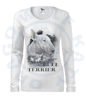 Dámské triko SLIM - Bull Terrier Alf angel 2019