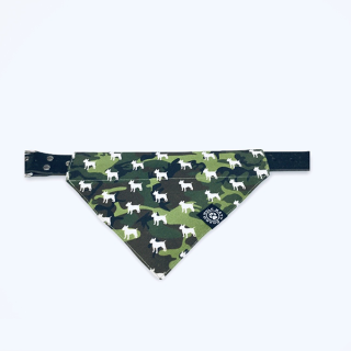 Šátek pro psy - Bullterrier camouflage green