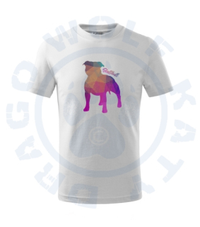 Dětské triko Basic - Staffbull barevný vitráž
