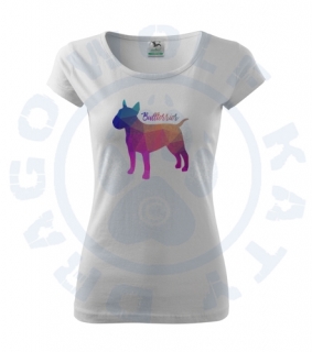 Dámské triko - Bullterrier barevný vitráž