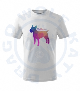 Dětské triko Basic - Bullterrier barevný vitráž