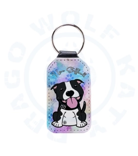 Klíčenka DWK - I love staffbull - rainbow