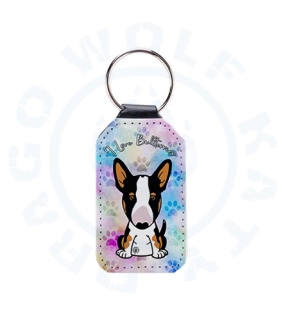 Klíčenka DWK - I love bullterrier - rainbow