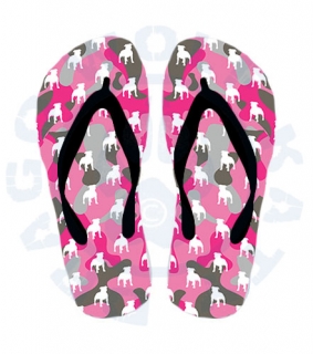 Letní žabky - Staffbull camouflage pink