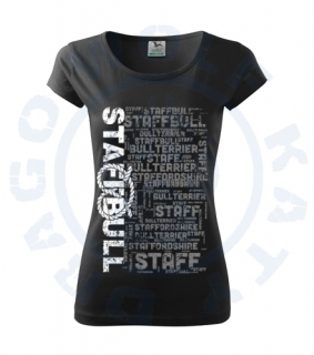 Dámské triko PURE - Staffbull word