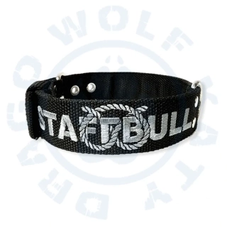 Obojek s výšivkou  Staffbull Word