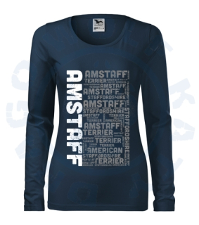 Dámské triko SLIM - Amstaff word