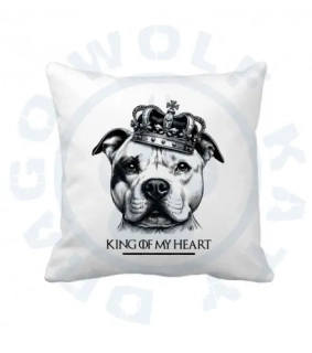 Polštář s povlakem - Staffbull King Of My Heart