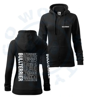 Dámská mikina Trendy - Bullterrier word