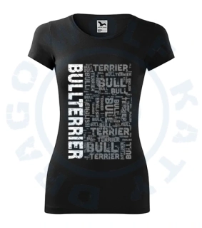 Dámské tričko GLANCE - Bullterrier word