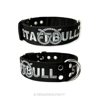 Obojek s výšivkou  Staffbull Word